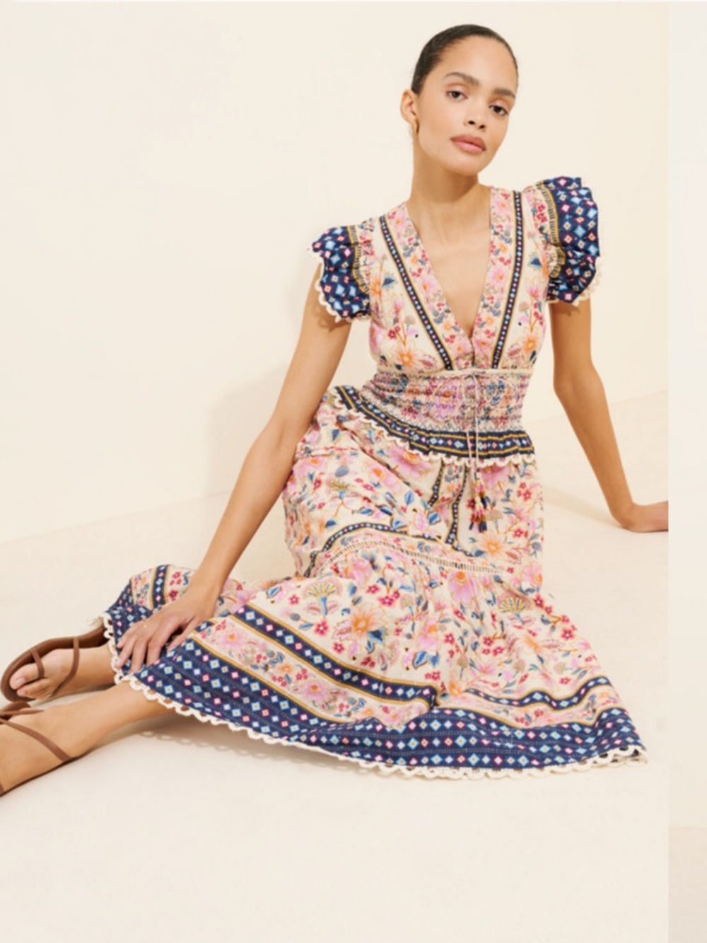 FARM Rio Superbloom Tapestry Maxi Dress